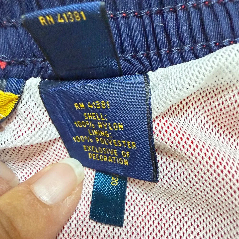 Polo Ralph‎ Lauren Swim Trunks Men XL Red Excellent Mesh Lined Nylon Shorts